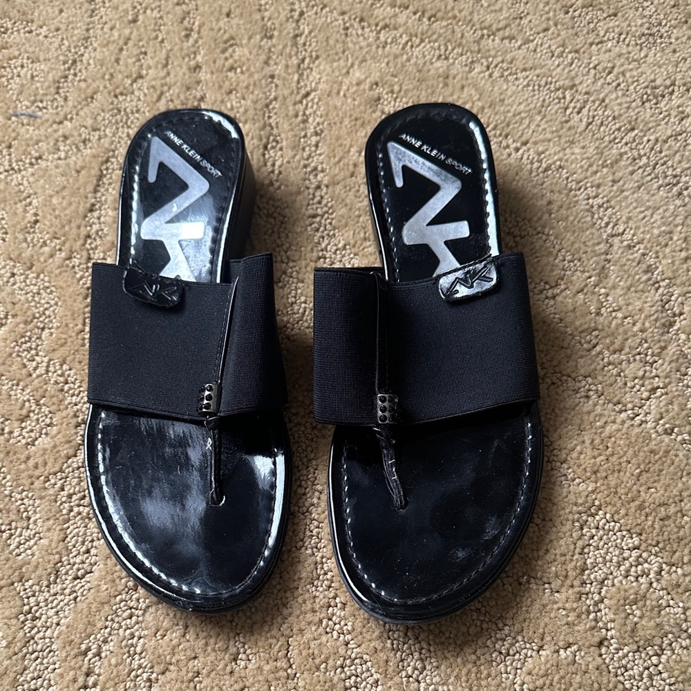 Anne Klein Black Sandals